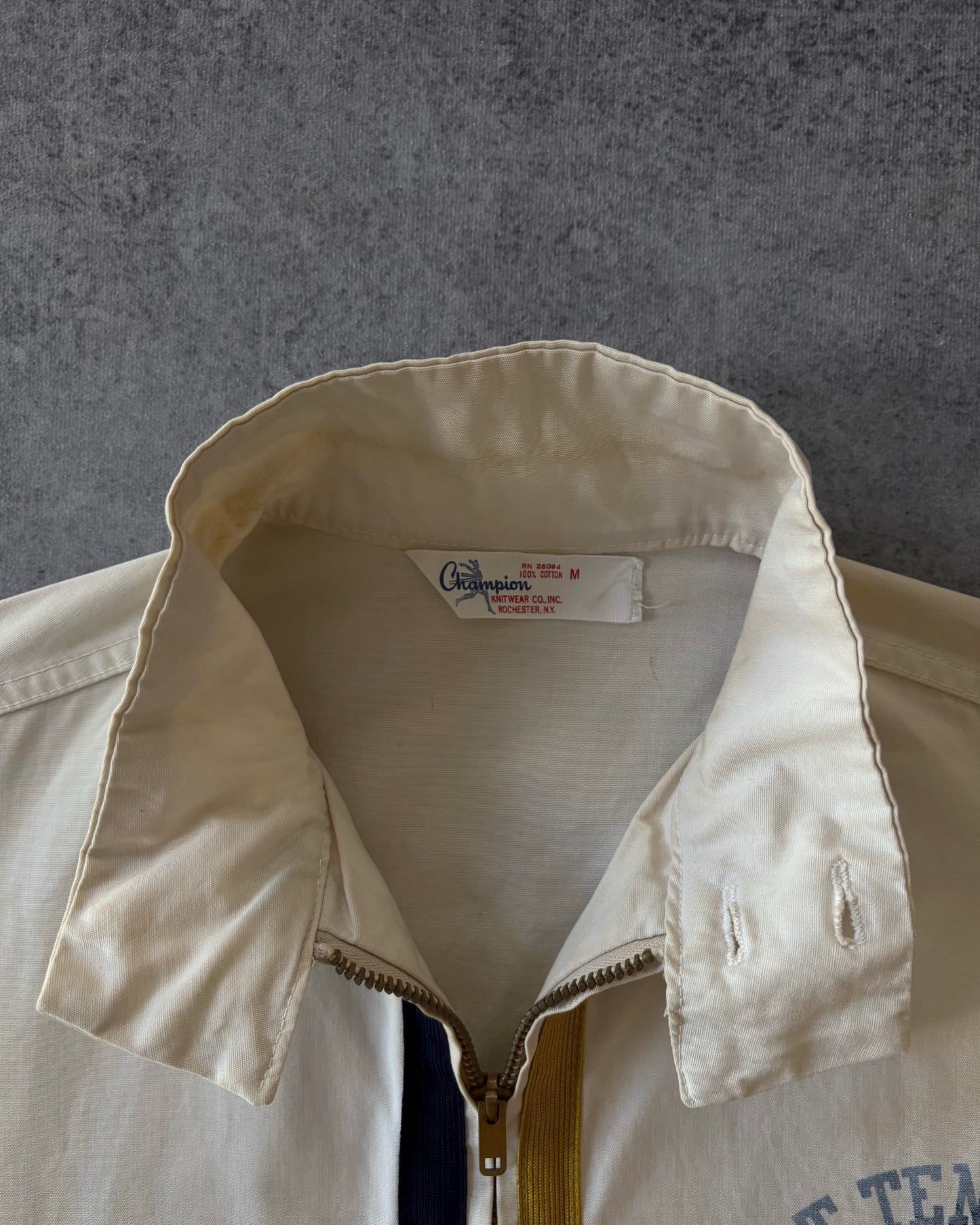 Vintage Distressed 1960s Champion East Tennessee State Jacket - TALON Zipper - USA Made