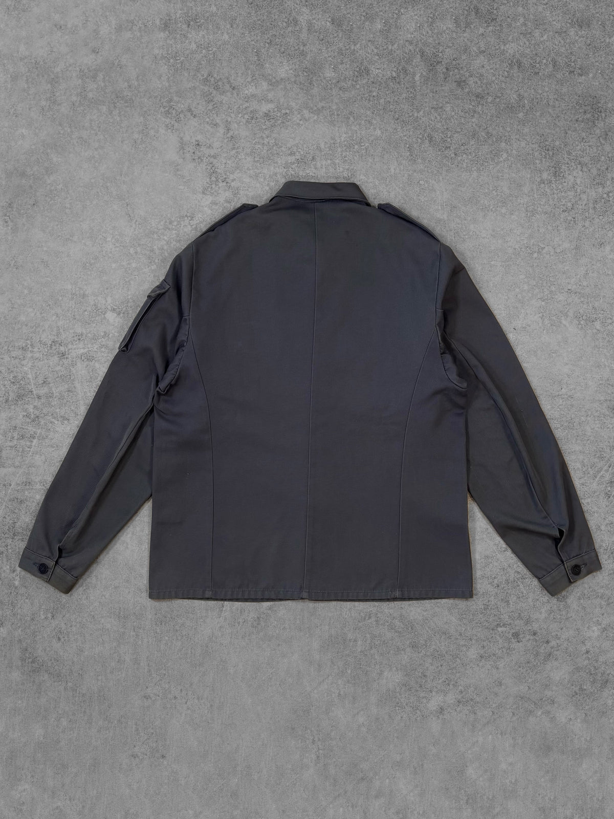 Vintage 1983 BZS West German Civil Defence Field Jacket – Grey Blue Military Workwear
