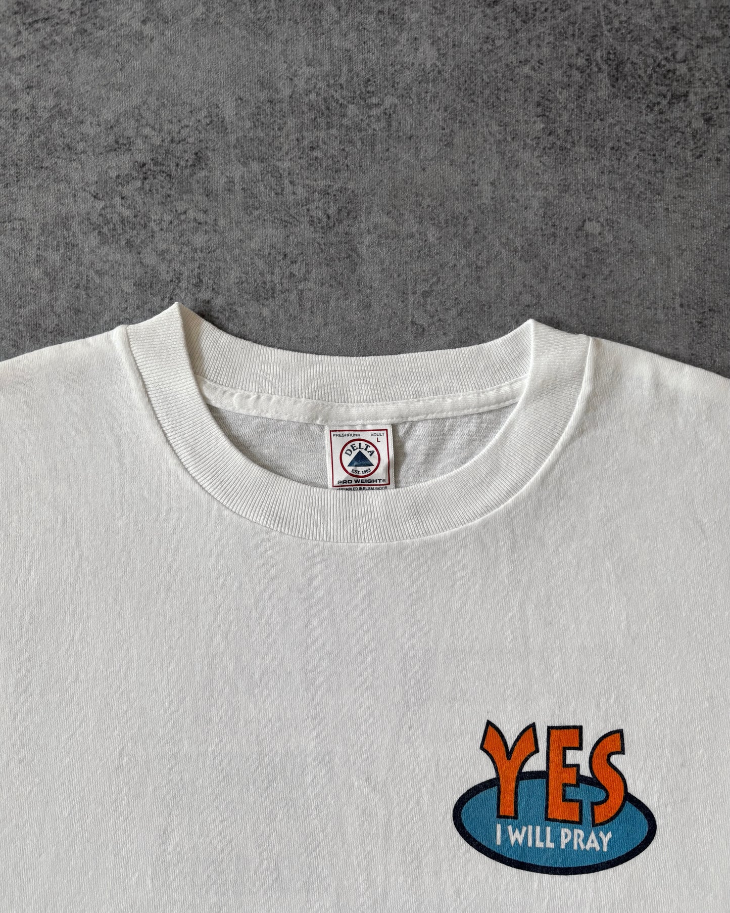 Vintage 1990s “Yes I Will Pray” Christian T-Shirt – Delta Pro Weight