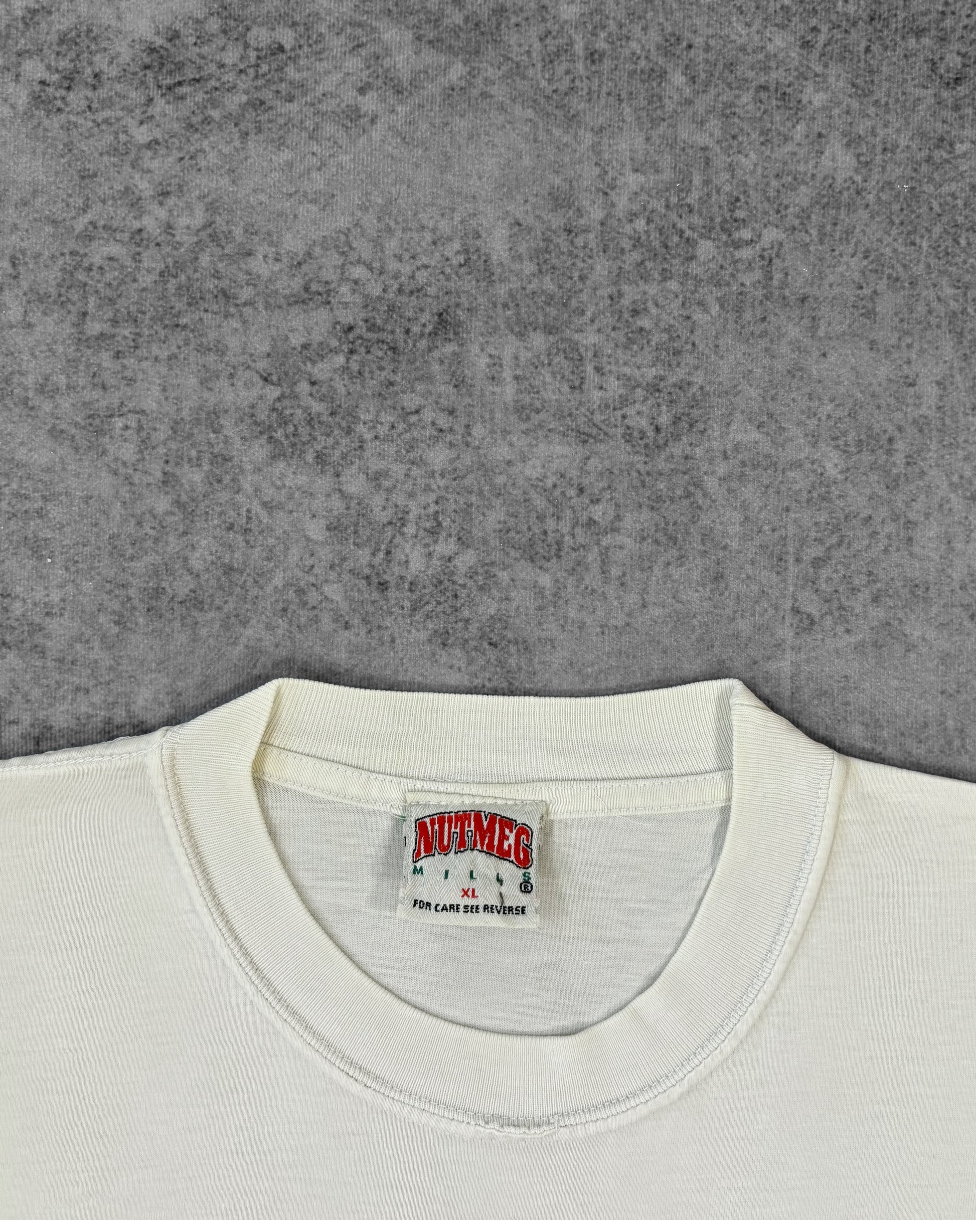 Vintage 1990s Nutmeg Mills Georgetown Hoyas t-shirt, Nutmeg Mills label detail