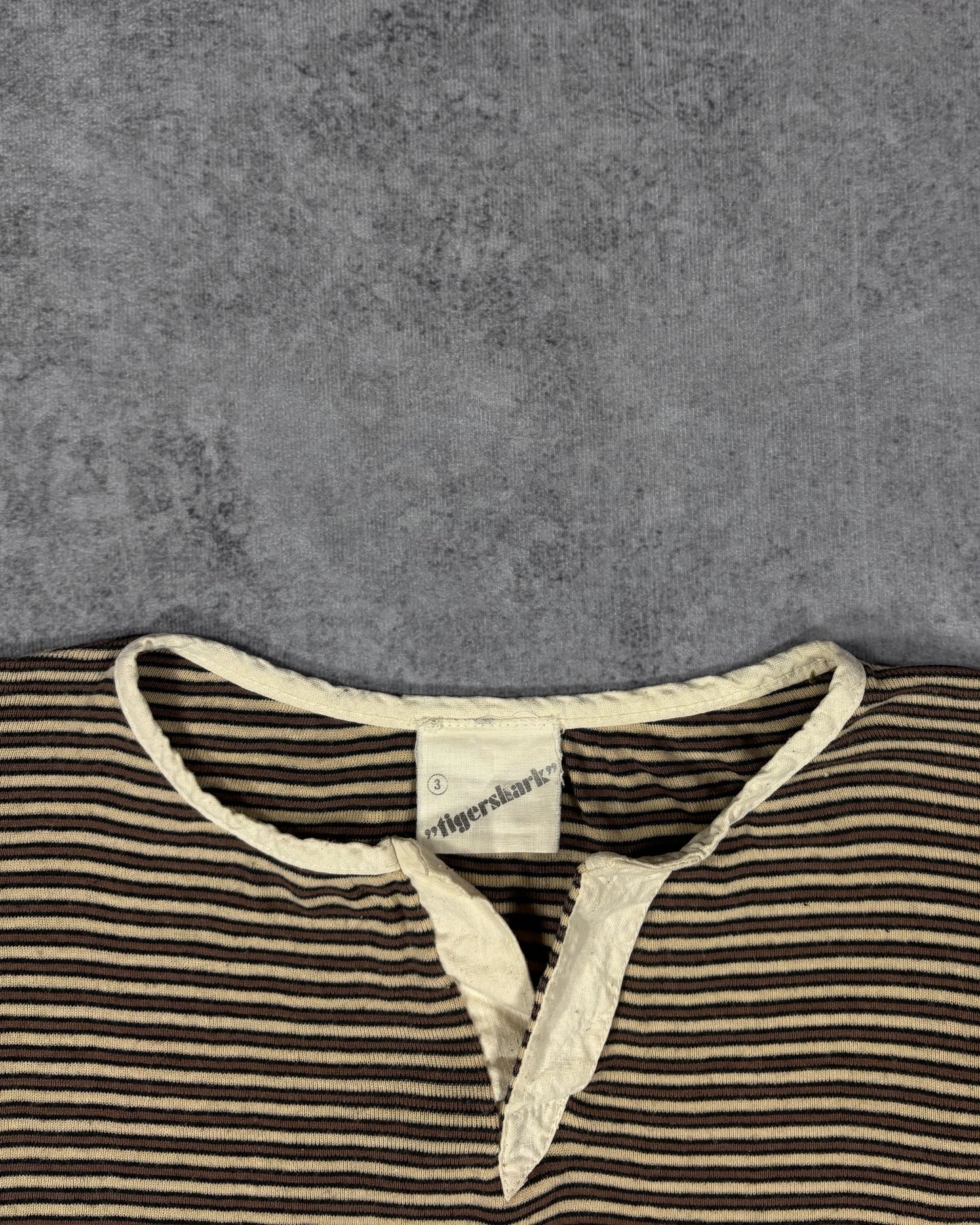 Vintage 1970s Tigershark Milano Striped Cotton T-Shirt