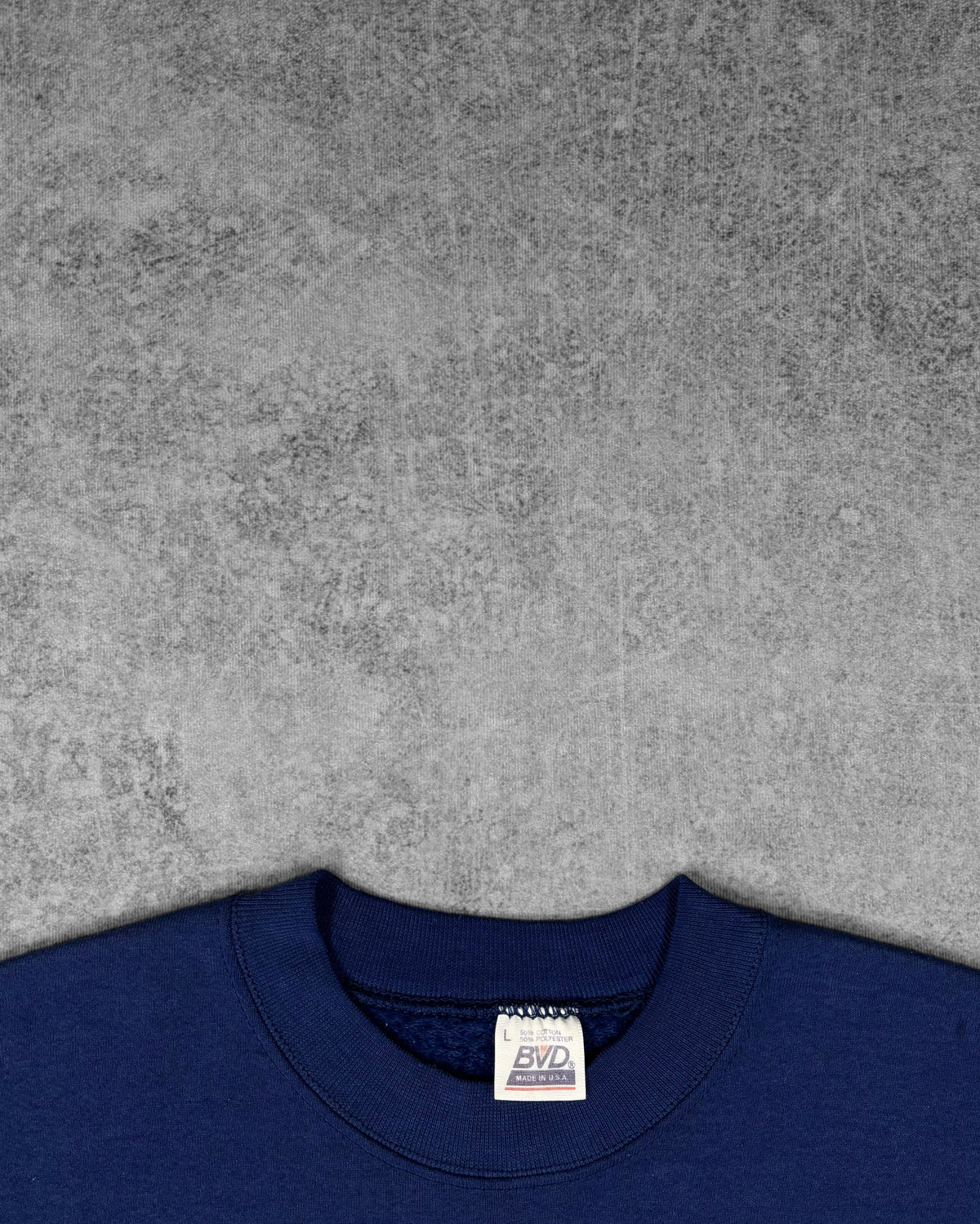 Vintage 1990s BVD Blue Blank Crewneck – Made in USA 50/50 Sweatshirt