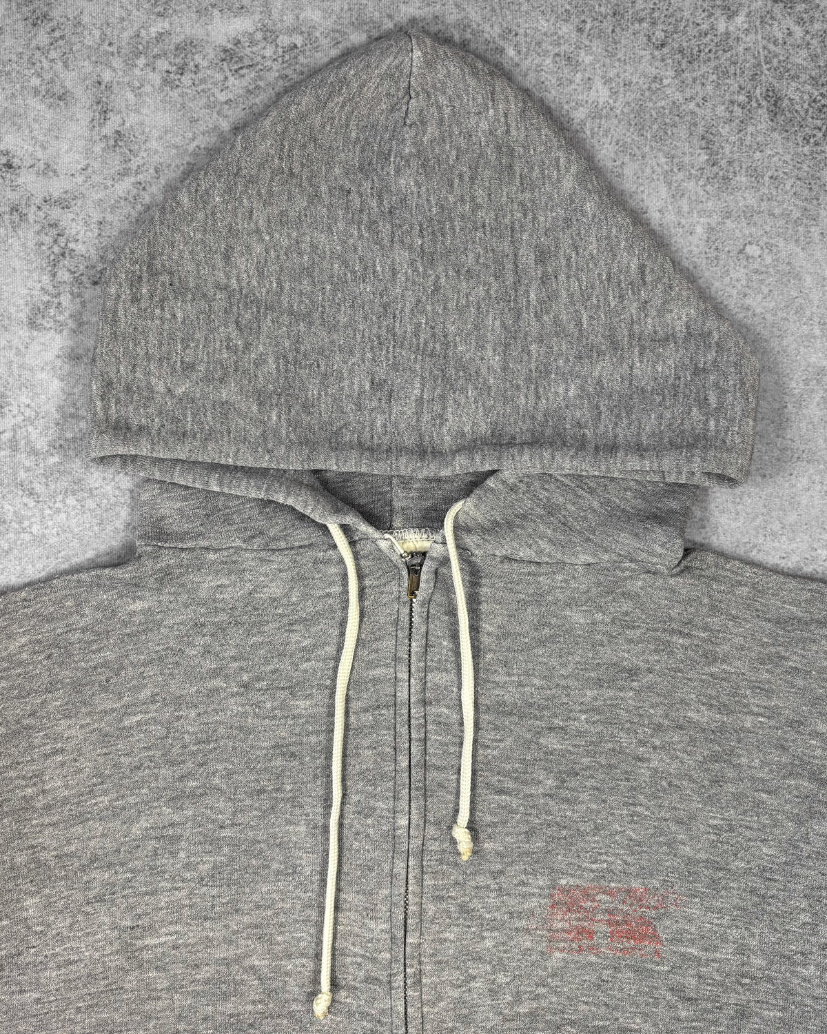Vintage 1970s Russell Athletic Grey Full Zip Hoodie – Gold Tag – YKK Zip