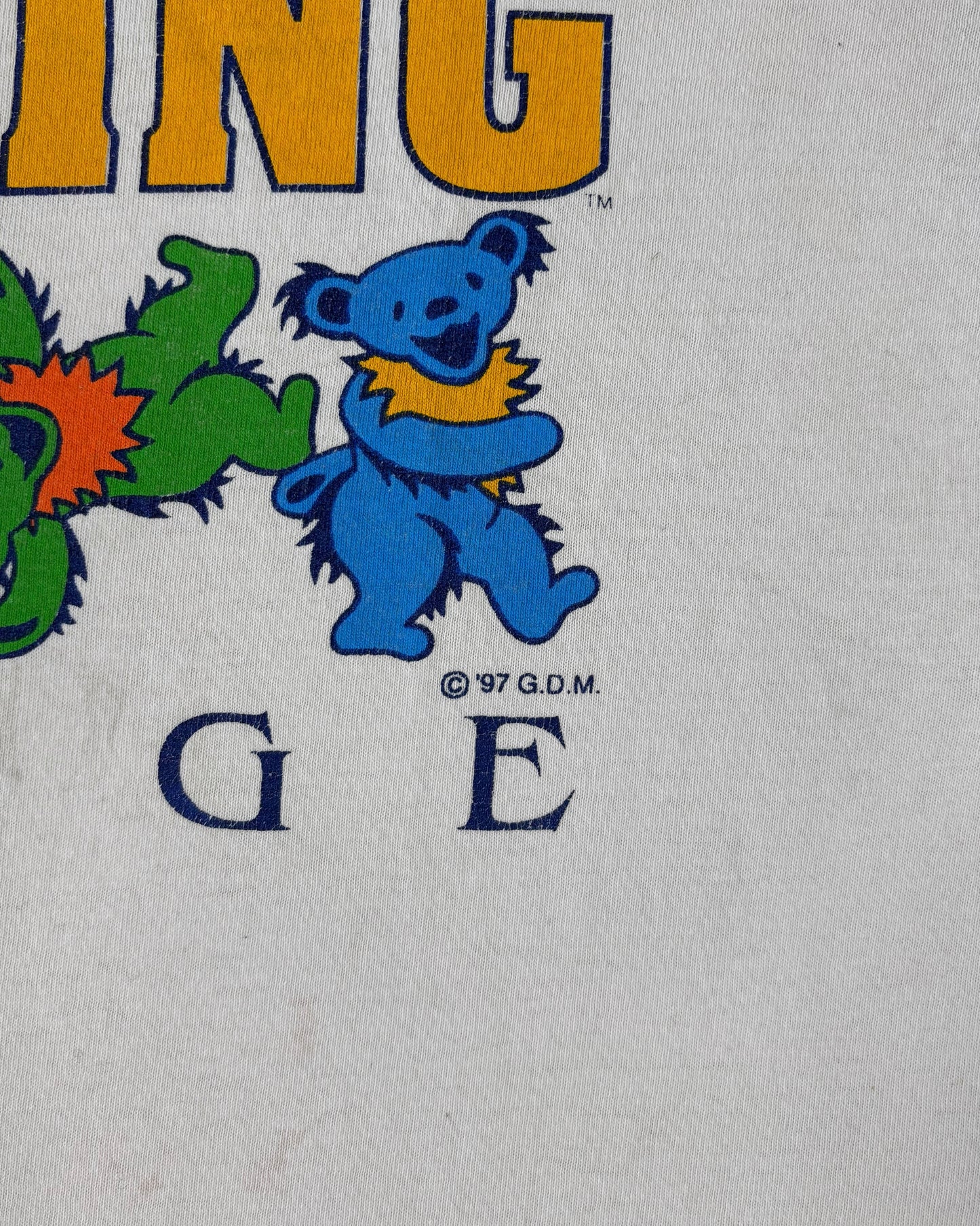 Vintage 1997 Distressed Grateful Dead Lycoming College Bears T-Shirt – Tultex – Single Stitch