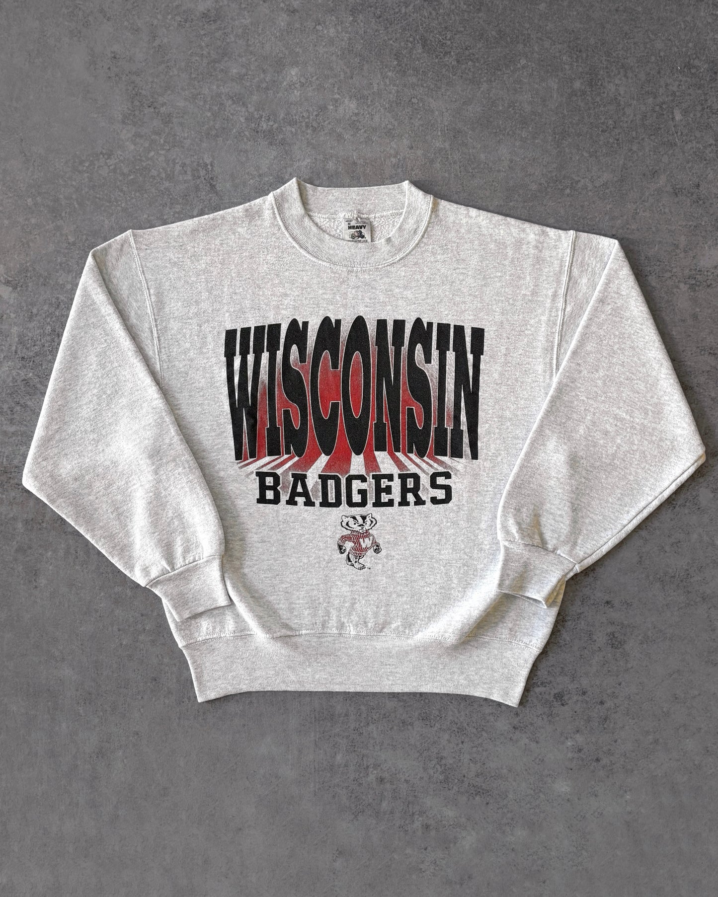 Vintage 1990s Wisconsin Badgers Crewneck Sweatshirt – Fruit of the Loom Heavy – USA Made