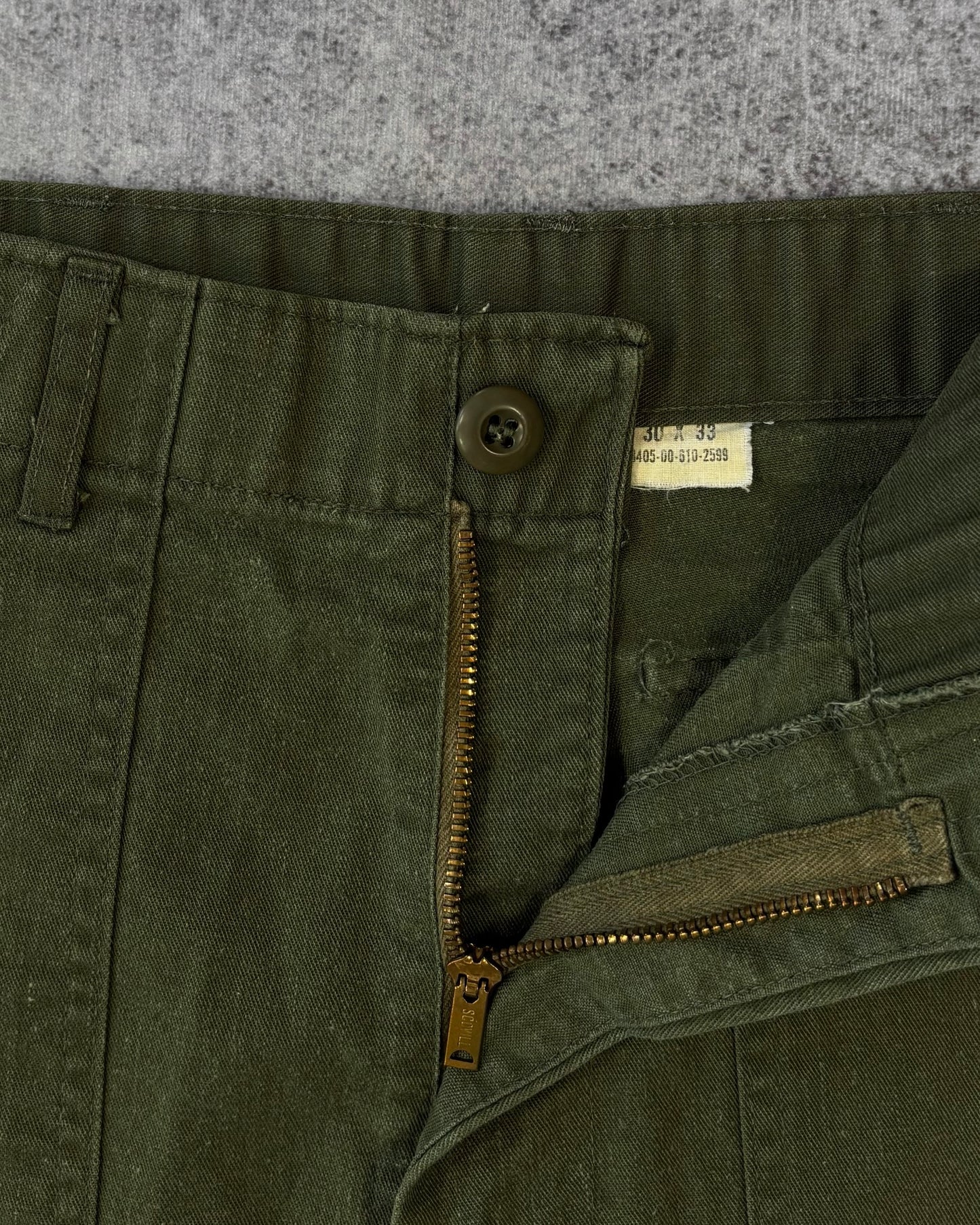 Vintage 1978 OG-507 US Military Fatigue Utility Pants - Scovill Zip - Made in USA