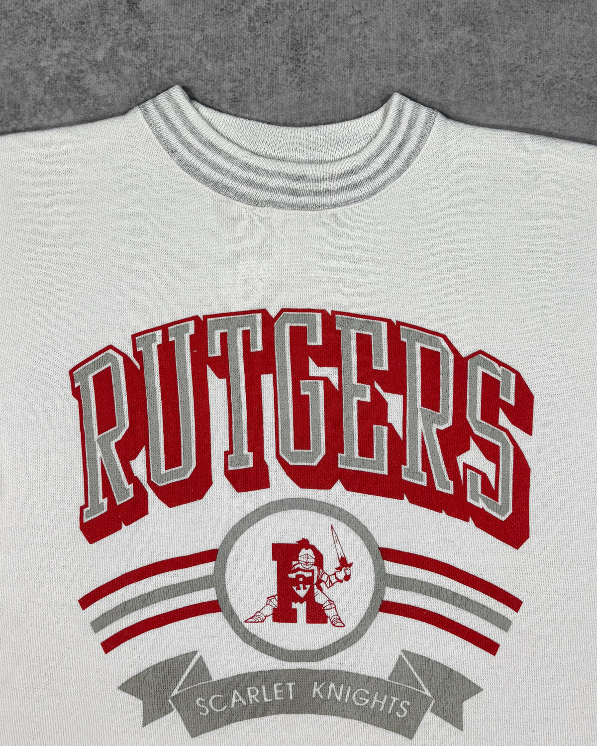 Vintage 1980s Rutgers Scarlet Knights Velva Sheen USA Collegiate Crewneck Sweatshirt