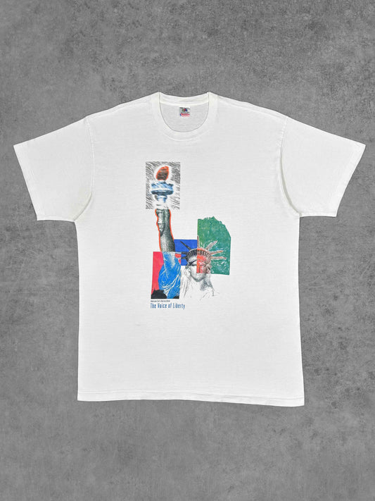 Vintage 1994 ACLU The Voice of Liberty T-Shirt - Fruit of the Loom - Double Sided Graphic - Made in USA