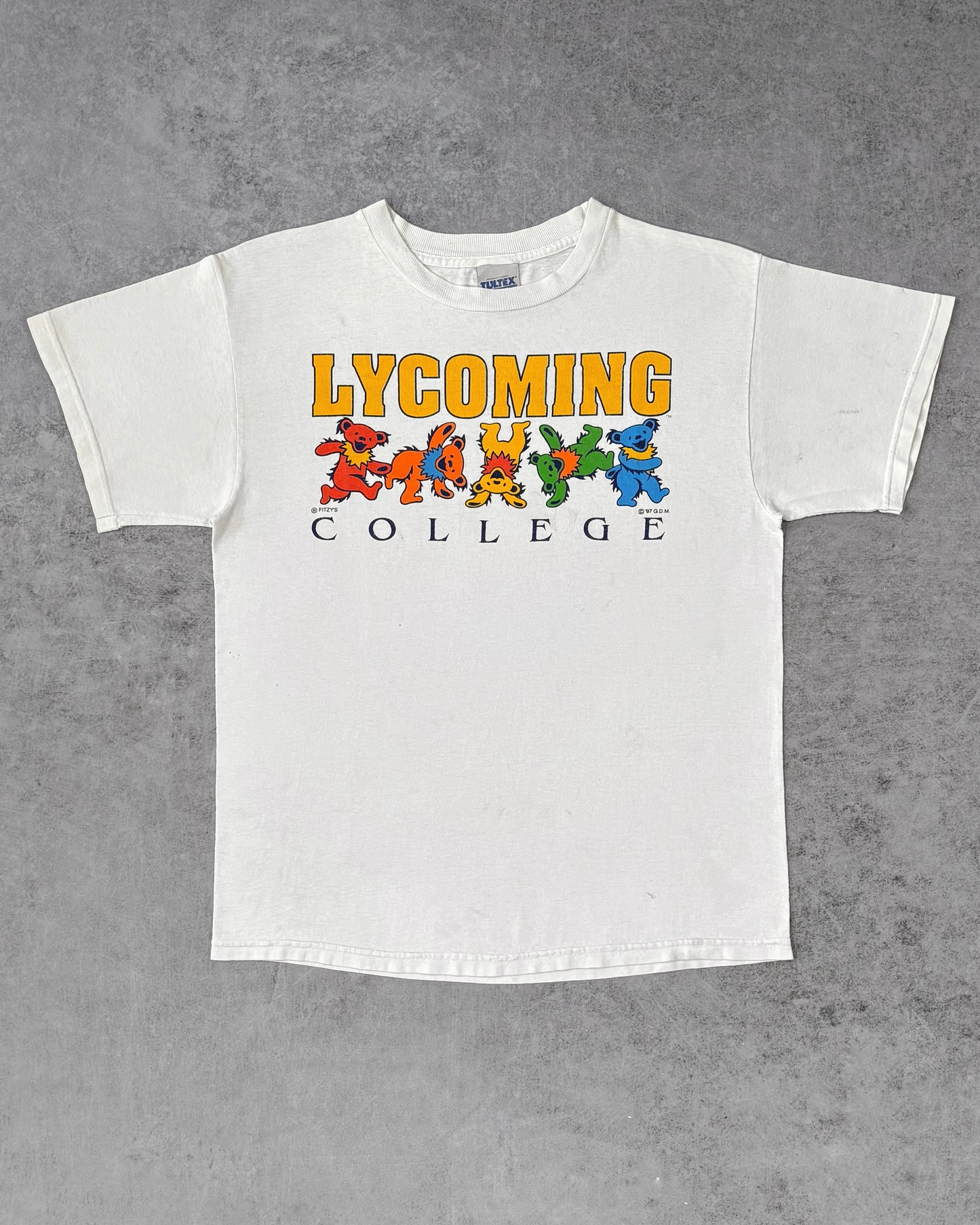 Vintage 1997 Distressed Grateful Dead Lycoming College Bears T-Shirt – Tultex – Single Stitch