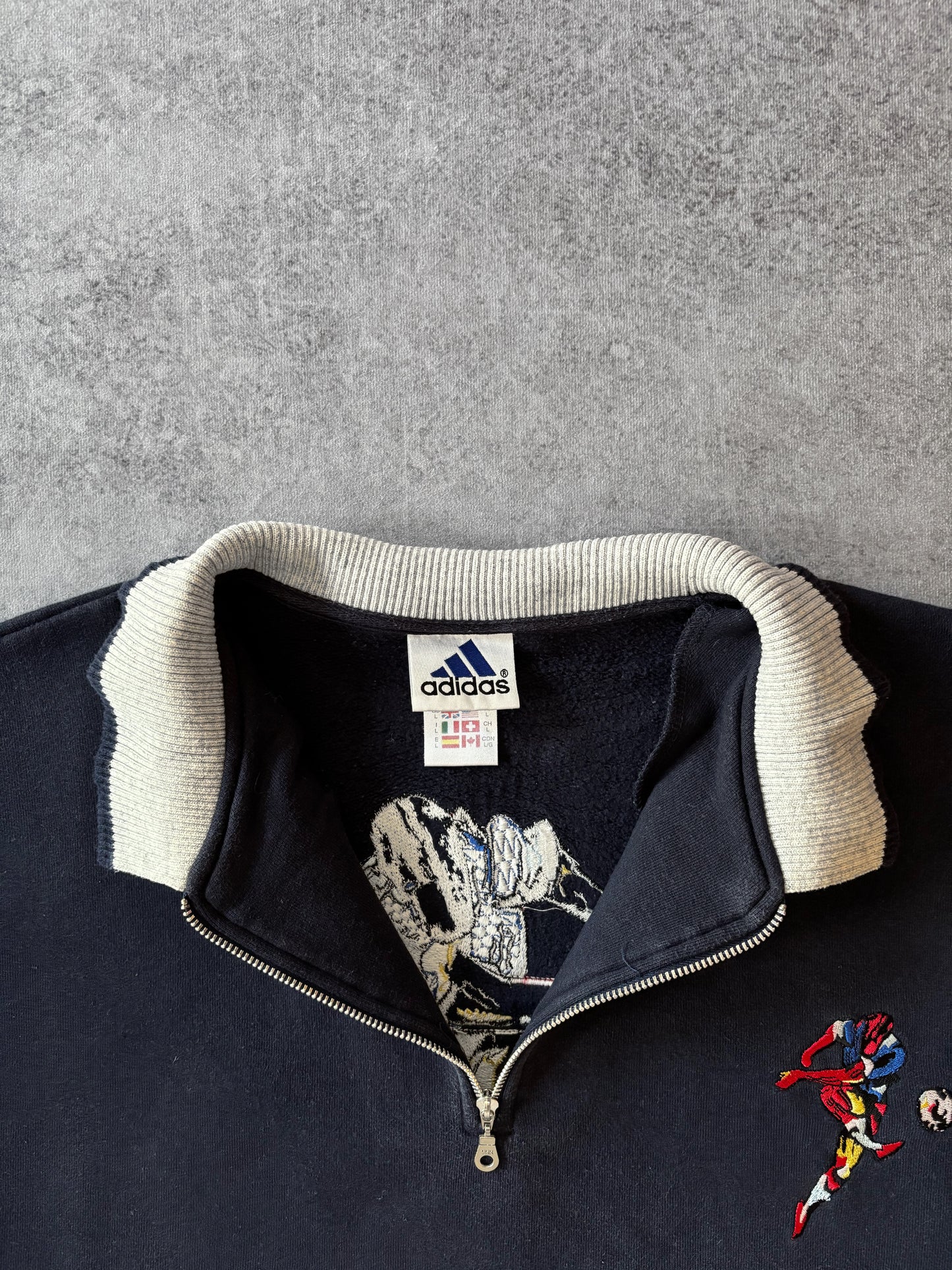 Vintage Adidas 90s FIFA World Cup 1974 Sweatshirt – Limited Edition Retro Half Zip