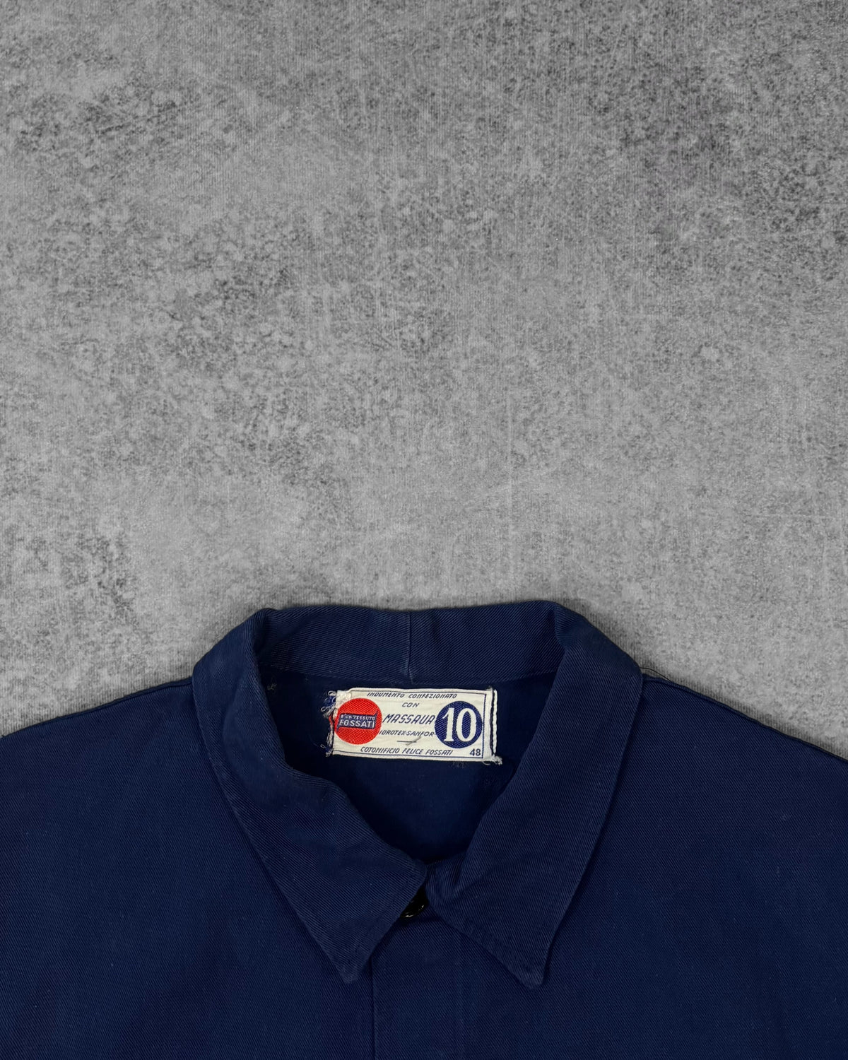 Vintage 1960s Italian Massaua Bleu 10 Fossati Workwear Jacket – Blue Cotton Chore Bomber