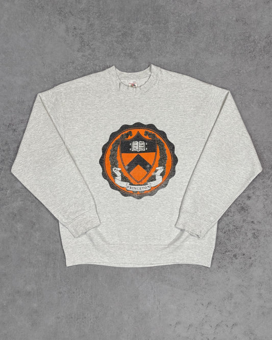 Vintage 1988 Princeton University Crest Sweatshirt – Fruit of the Loom Heavyweight – Made in USA – Ivy League Crewneck