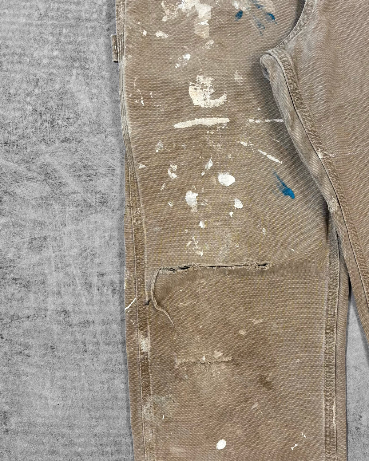 Pantaloni da lavoro Carhartt B159 stile carpenter/painter in canvas effetto invecchiato – Vestibilità loose