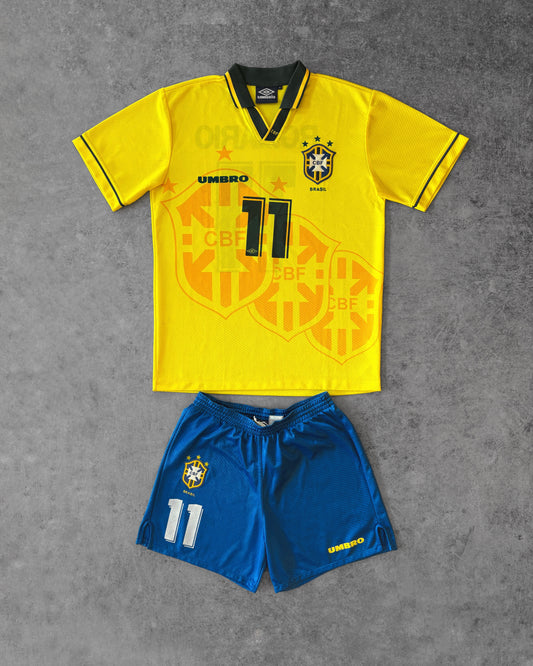 Vintage 1994 Brazil Home Kit – Umbro – Romário #11 – CBF – Made in Brazil