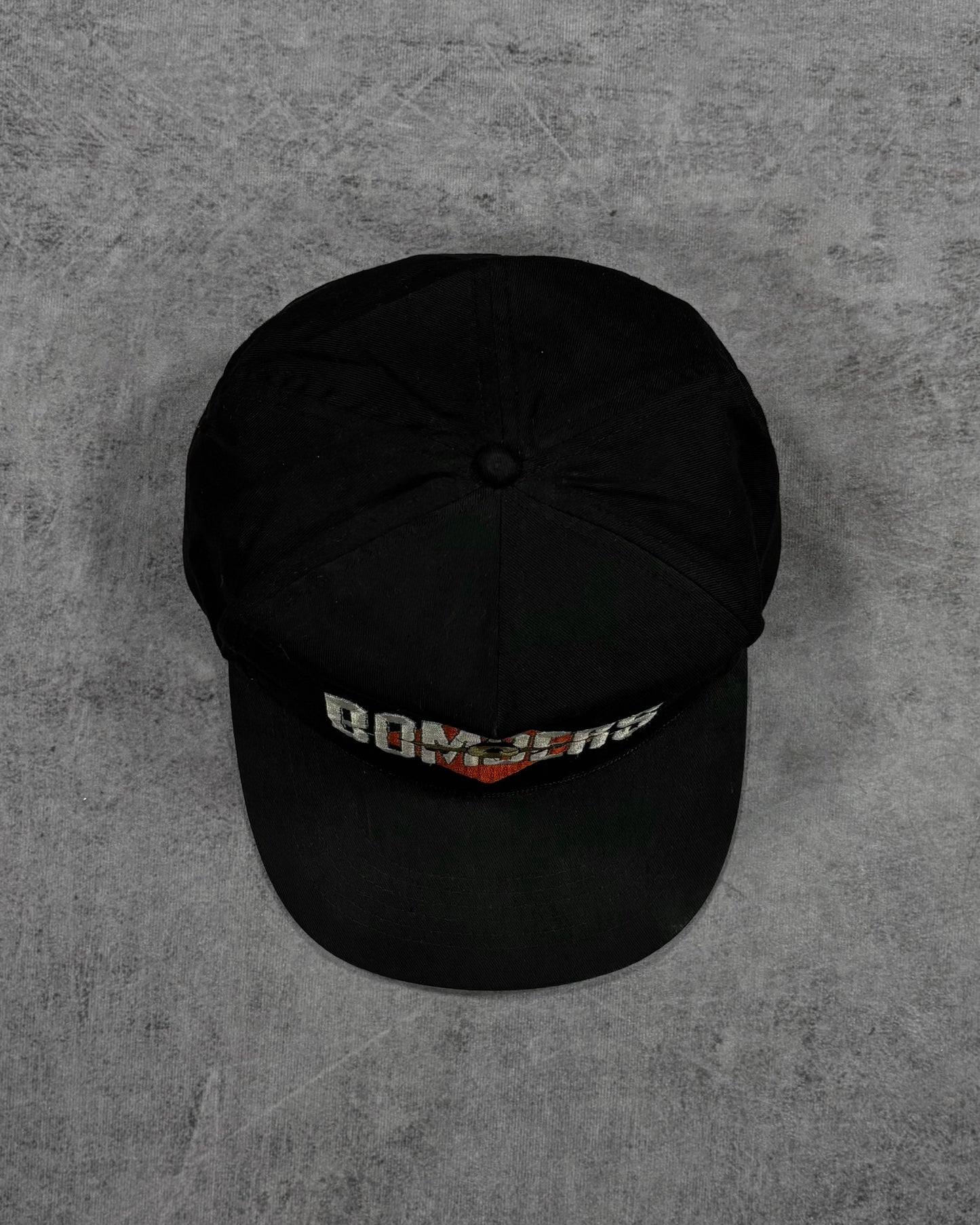 Vintage 1980s Bombers Airplane Logo Snapback Cap - Black Cotton Hat