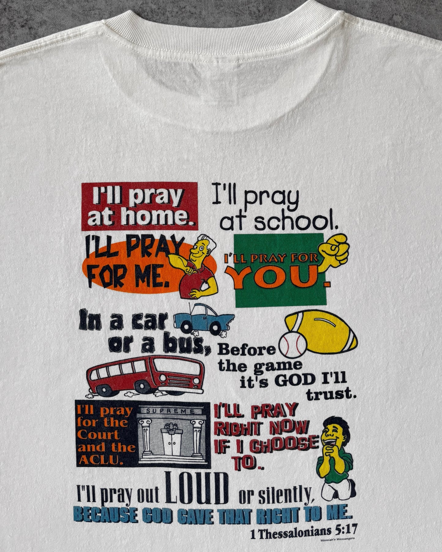 Vintage 1990s “Yes I Will Pray” Christian T-Shirt – Delta Pro Weight