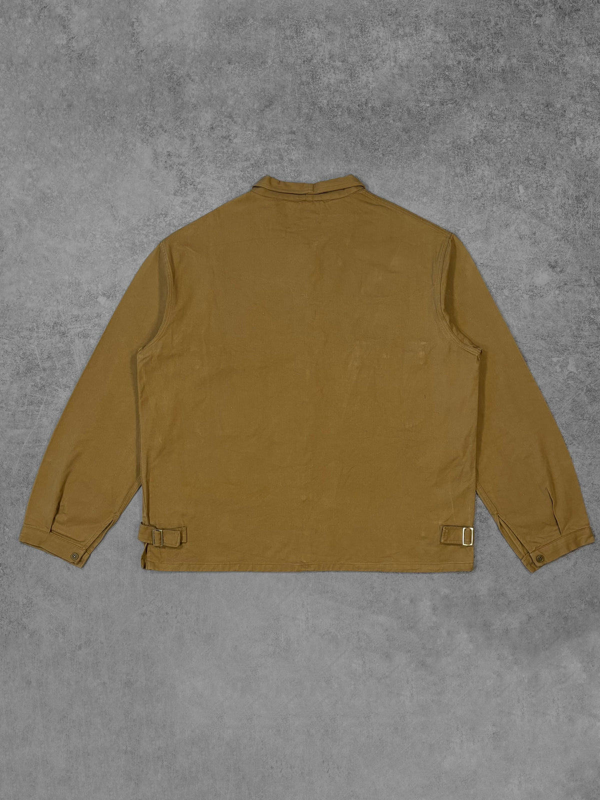 Vintage 1960s European Workwear Jacket – LAMPO Zip – Brown Cotton Twill