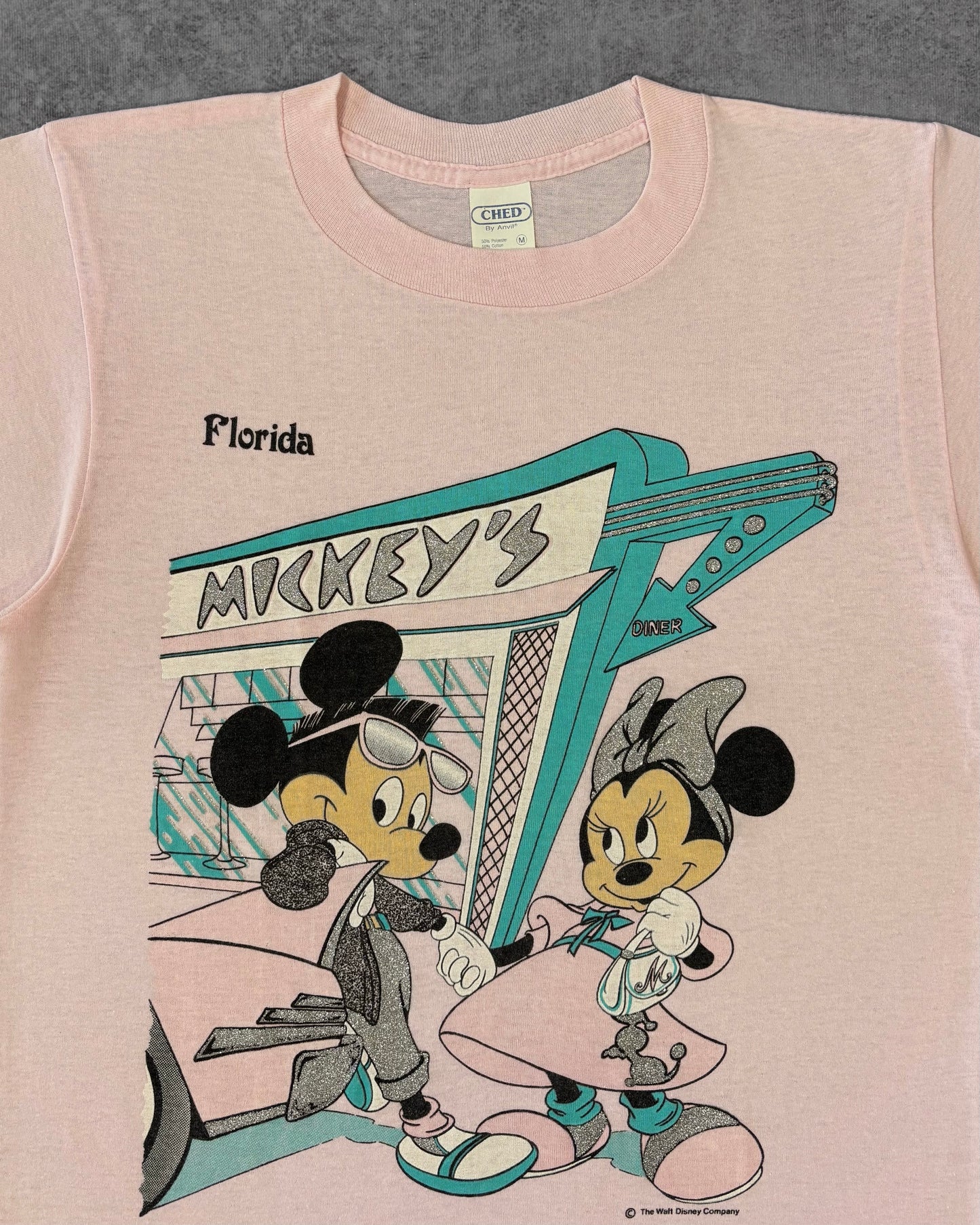 Vintage 1980s Disney Mickey & Minnie Florida Diner T-Shirt – CHED by Anvil USA