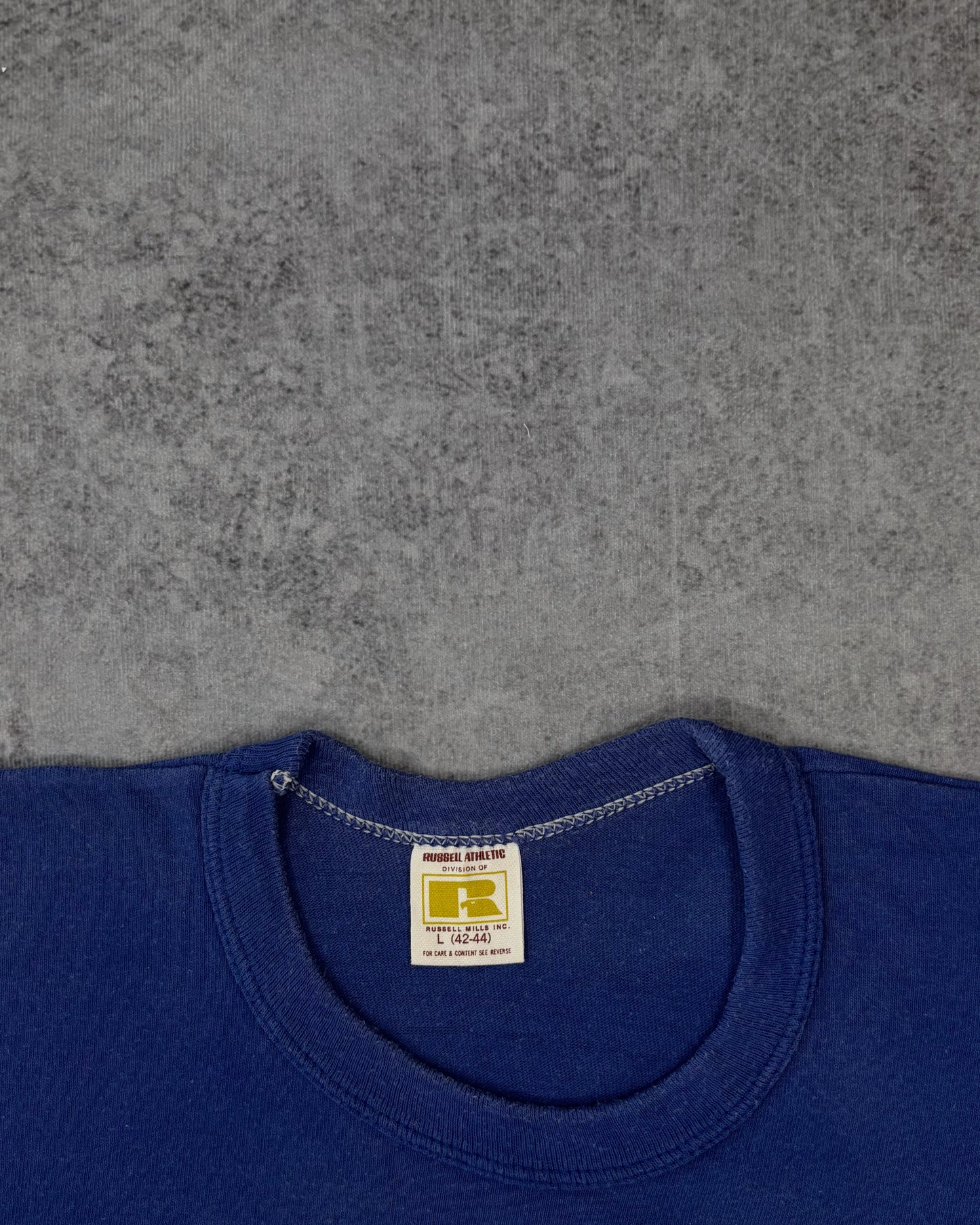 Vintage 1970s Russell Athletic LETS DISCO KNIGHTS T-Shirt - Blue Single Stitch - Made in USA - Disco Graphic Tee