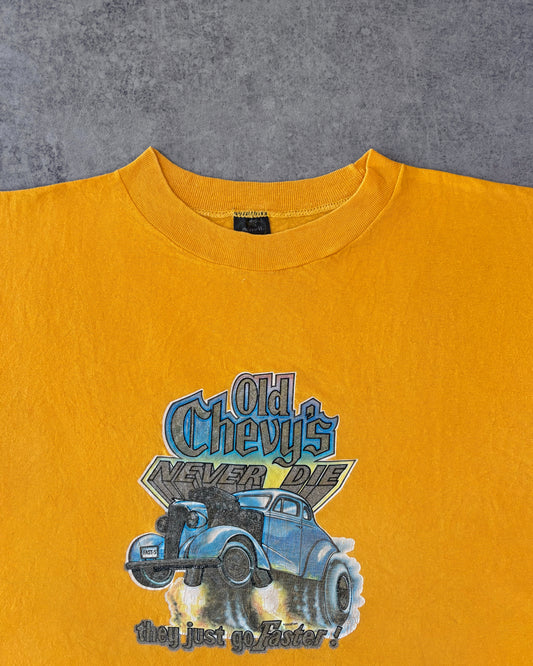 Vintage 1979 Roach Studios “Old Chevy’s Never Die” T-Shirt – Made in USA