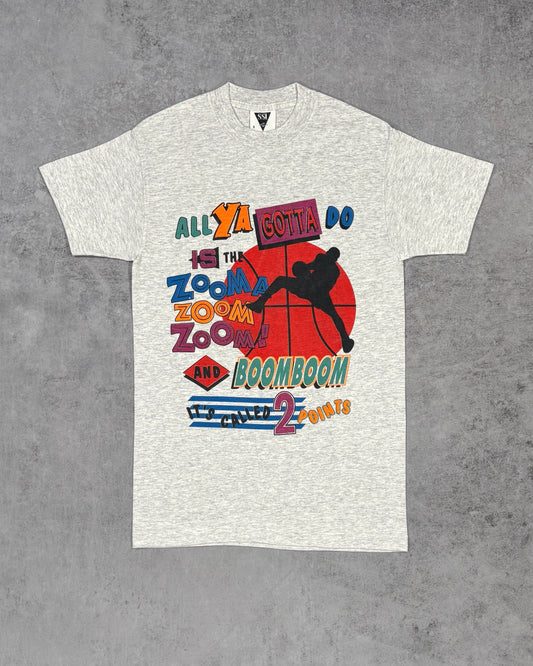 Vintage 1990s Shaquille O’Neal Boom Boom 2 Points Basketball T-Shirt - Made in USA