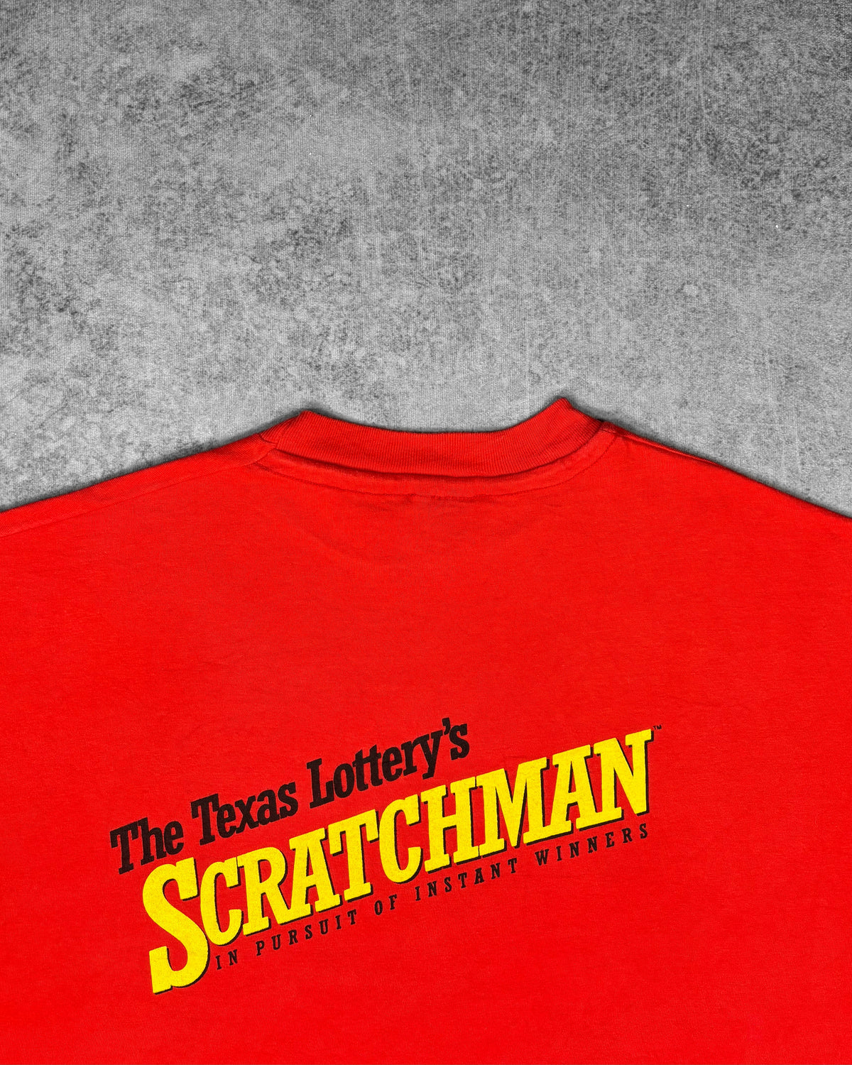 Vintage 1990s Texas Lottery Scratchman T-Shirt - Hanes Beefy-T - Single Stitch - Made in USA