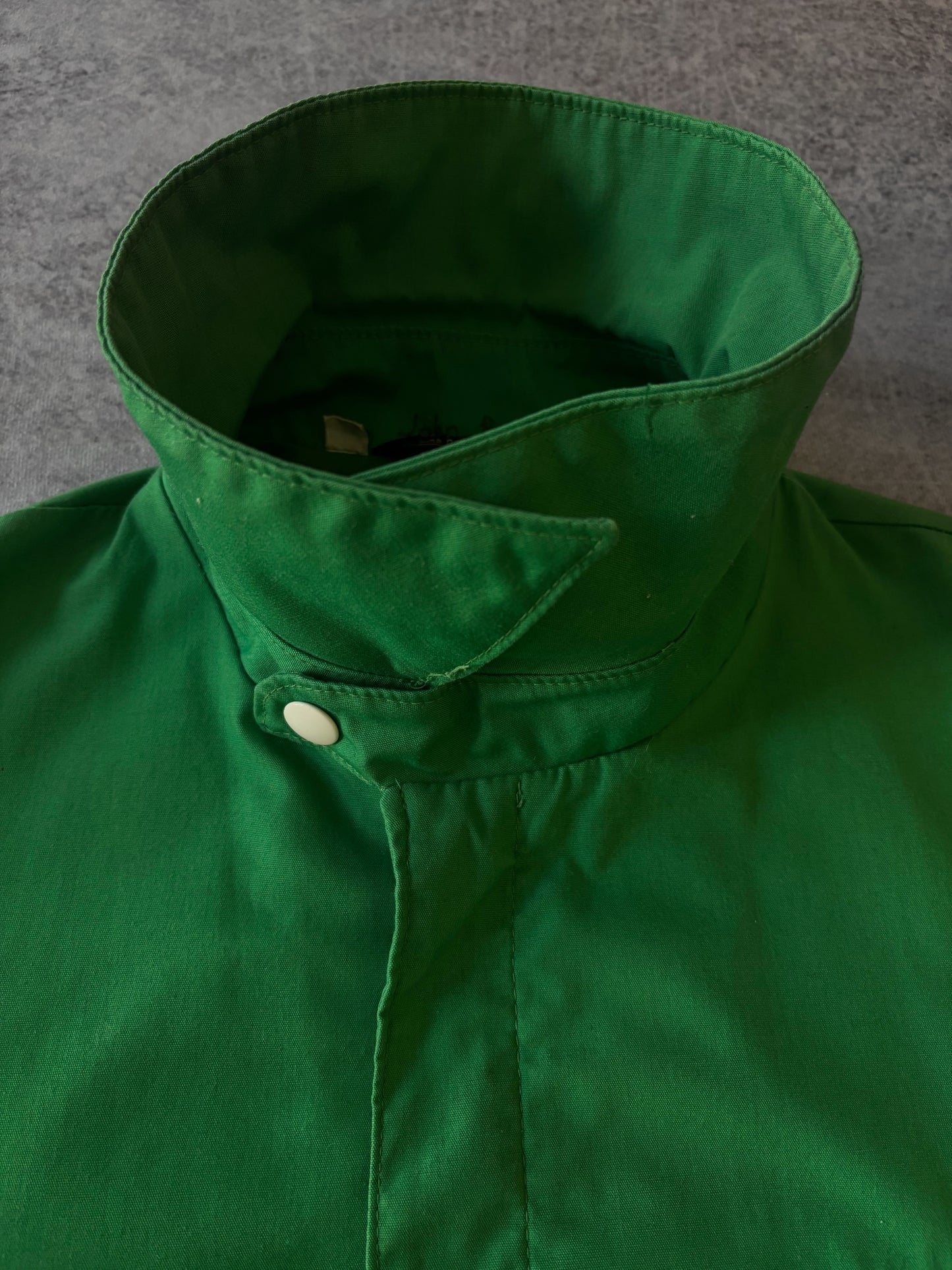 Vintage John B’s 1970s JCPenney Kelly Green Coaches Jacket – Talon Zipper