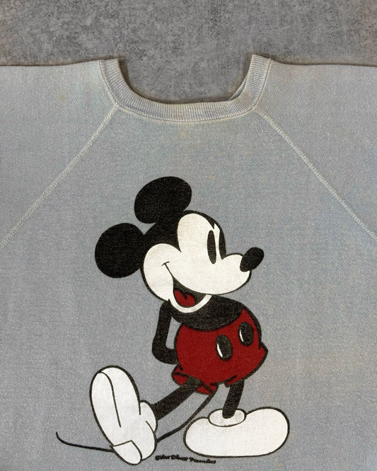 Vintage 1970s Mickey Mouse Disney Sweatshirt – Raglan Crewneck – Screen Print