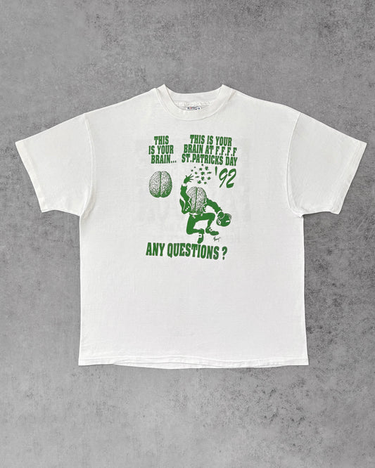 Vintage 1992 St. Patrick’s Day Graphic Tee – Made in USA – Single Stitch