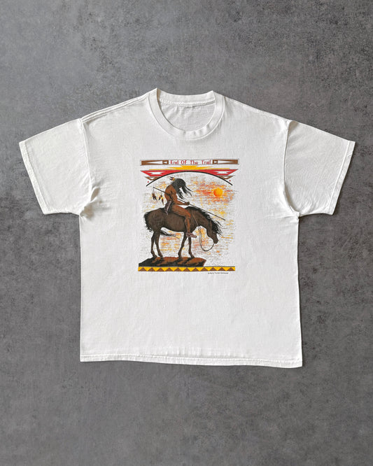 Vintage “End of the Trail” T-Shirt – Native Western Graphic