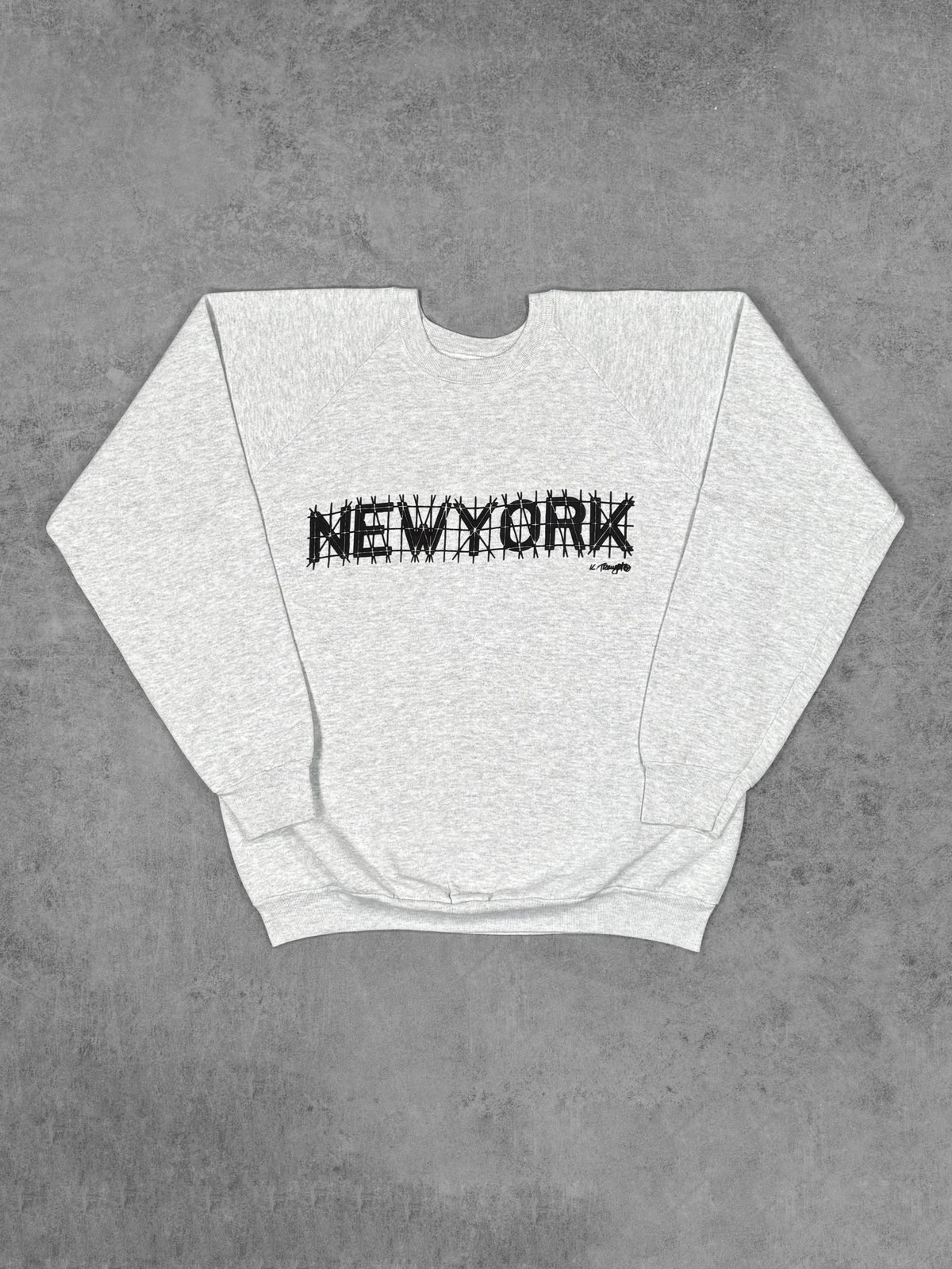 Vintage Late 1980s New York Graphic Crewneck - Fruit of the Loom - Made in USA