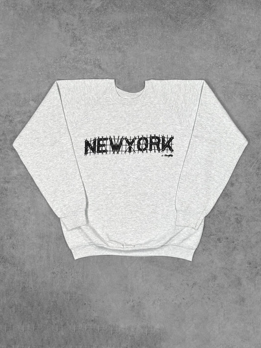 Vintage Late 1980s New York Graphic Crewneck - Fruit of the Loom - Made in USA