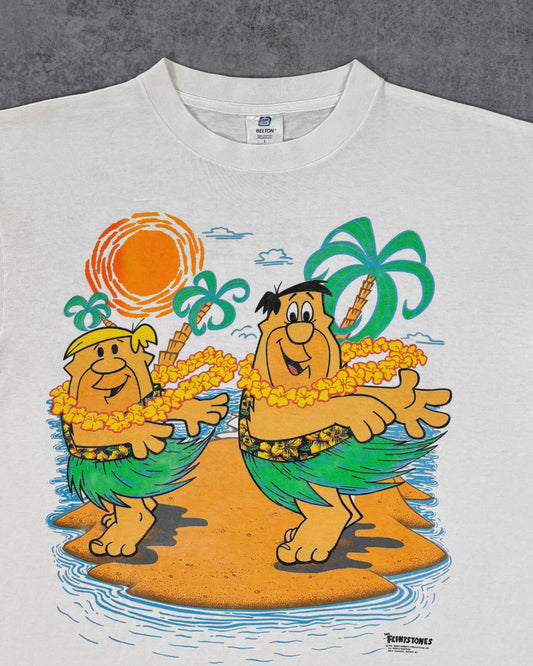 Back view showing the second Flintstones graphic on the double sided tee