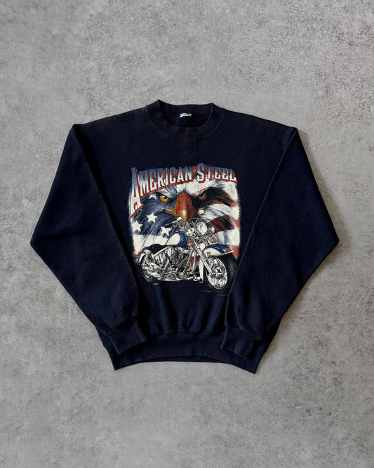 Vintage 1990s American Steel Biker Russell Athletic Crewneck