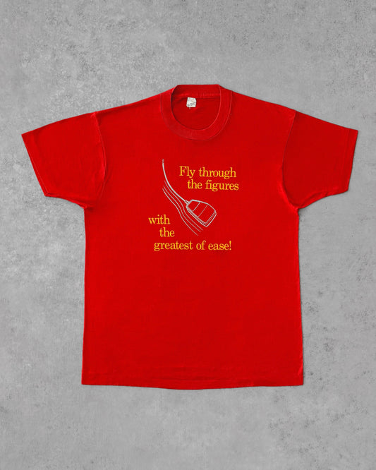 Vintage 80s Trapeze “Fly Through the Figures” Tech Promo T-Shirt - Red Single Stitch - USA Made