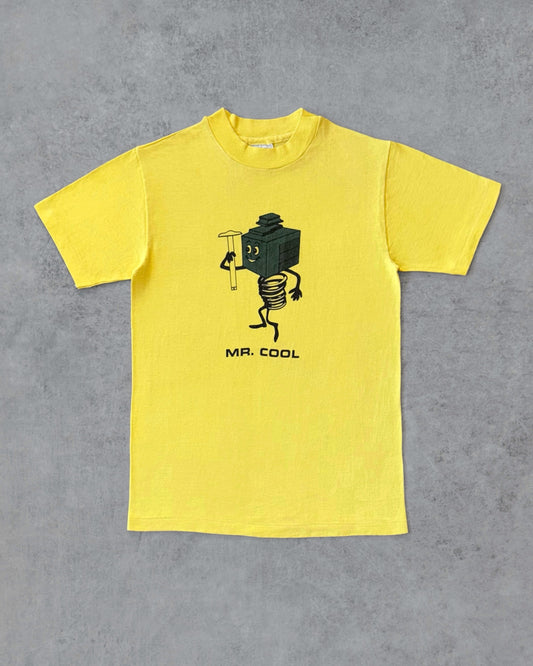 Vintage 80s “Mr. Cool” Yellow Hanes Beefy T-Shirt – Made in USA