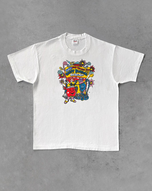 Vintage 90s Kool-Aid Man “Great Bluedini” T-Shirt – Magic Show Graphic – Made in USA