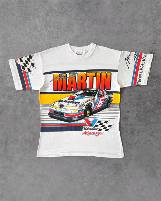 Vintage 1993 Mark Martin Nascar T-Shirt – Valvoline Racing – All Over Print