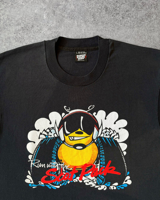 Vintage 1980s “Run with the Scat Pack” Dodge Tee – Mopar Muscle Car Shirt - Screen Stars Best