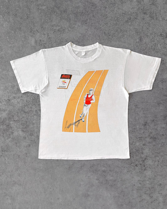Vintage 1992 Barcelona Olympics Mars Running T-Shirt – Track Graphic