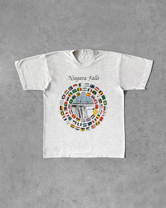 Vintage Early 1990s Niagara Falls International Flags Single Stitch T-Shirt
