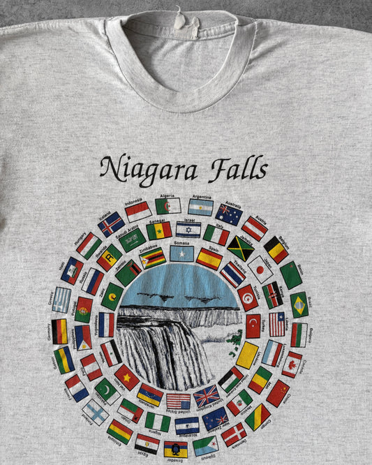 Vintage Early 1990s Niagara Falls International Flags Single Stitch T-Shirt
